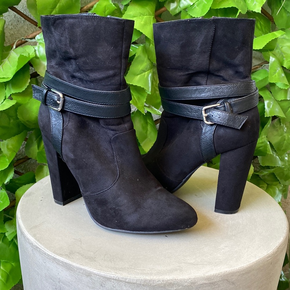Womens Black Booties 7.5